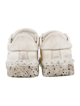 Valentino Rockstud Accents Leather Sneakers