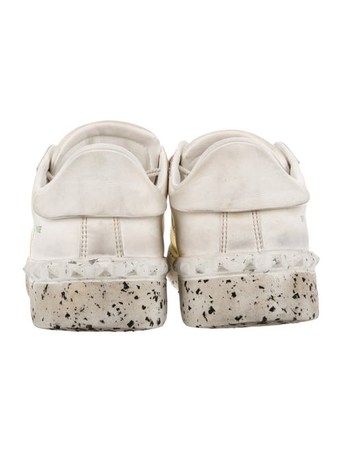 Valentino Rockstud Accents Leather Sneakers