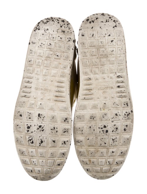 Valentino Rockstud Accents Leather Sneakers