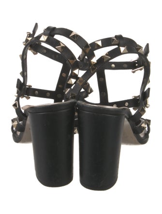Valentino Rockstud Accents Leather Gladiator Sandals