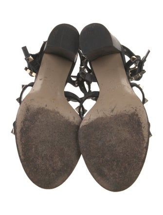 Valentino Rockstud Accents Leather Gladiator Sandals
