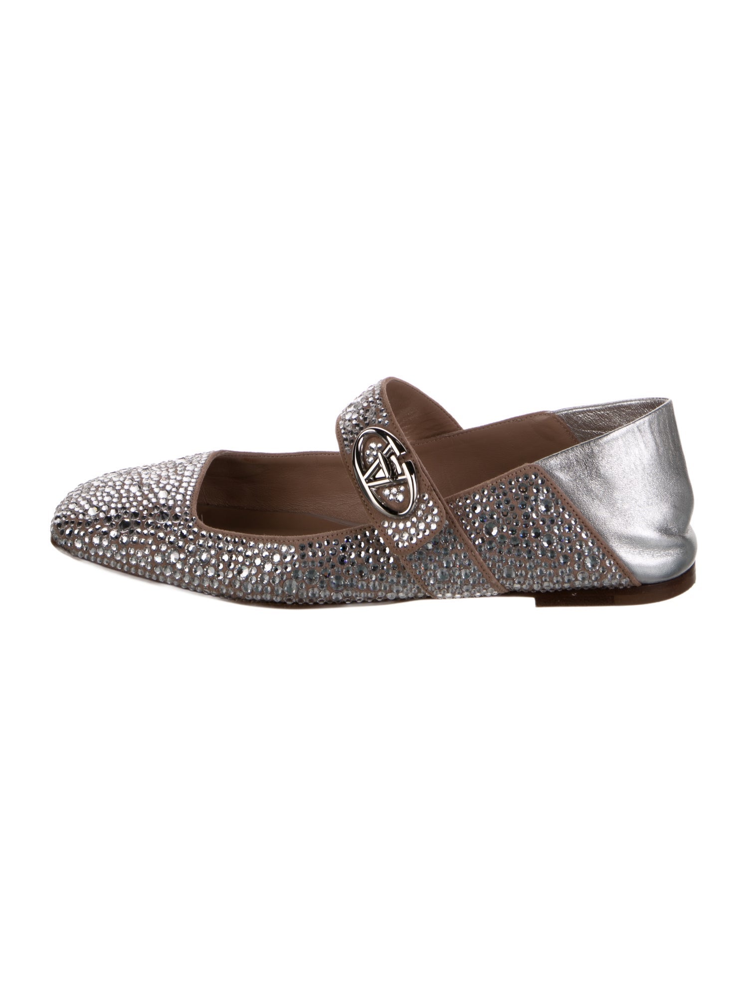 Valentino Crystal Crystal Embellishments Mary Jane Flats