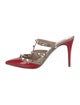 Valentino Rockstud Accents Patent Leather Mules