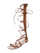 Valentino Rockstud Accents Leather Gladiator Sandals