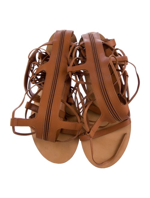 Valentino Rockstud Accents Leather Gladiator Sandals