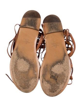 Valentino Rockstud Accents Leather Gladiator Sandals