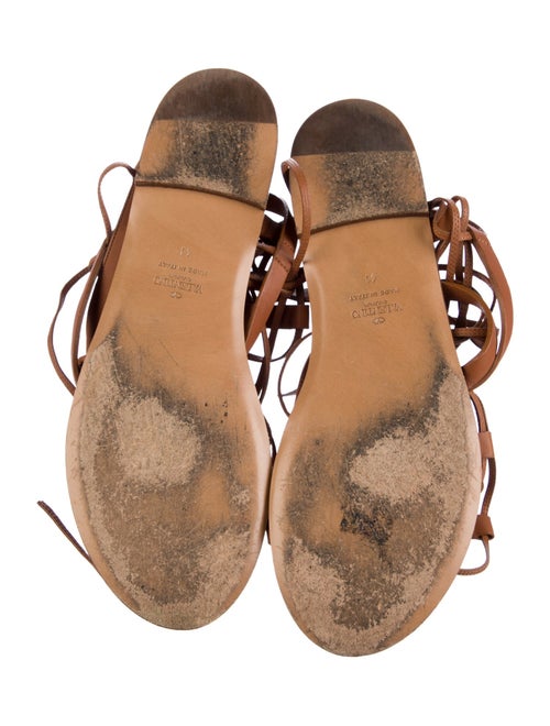 Valentino Rockstud Accents Leather Gladiator Sandals