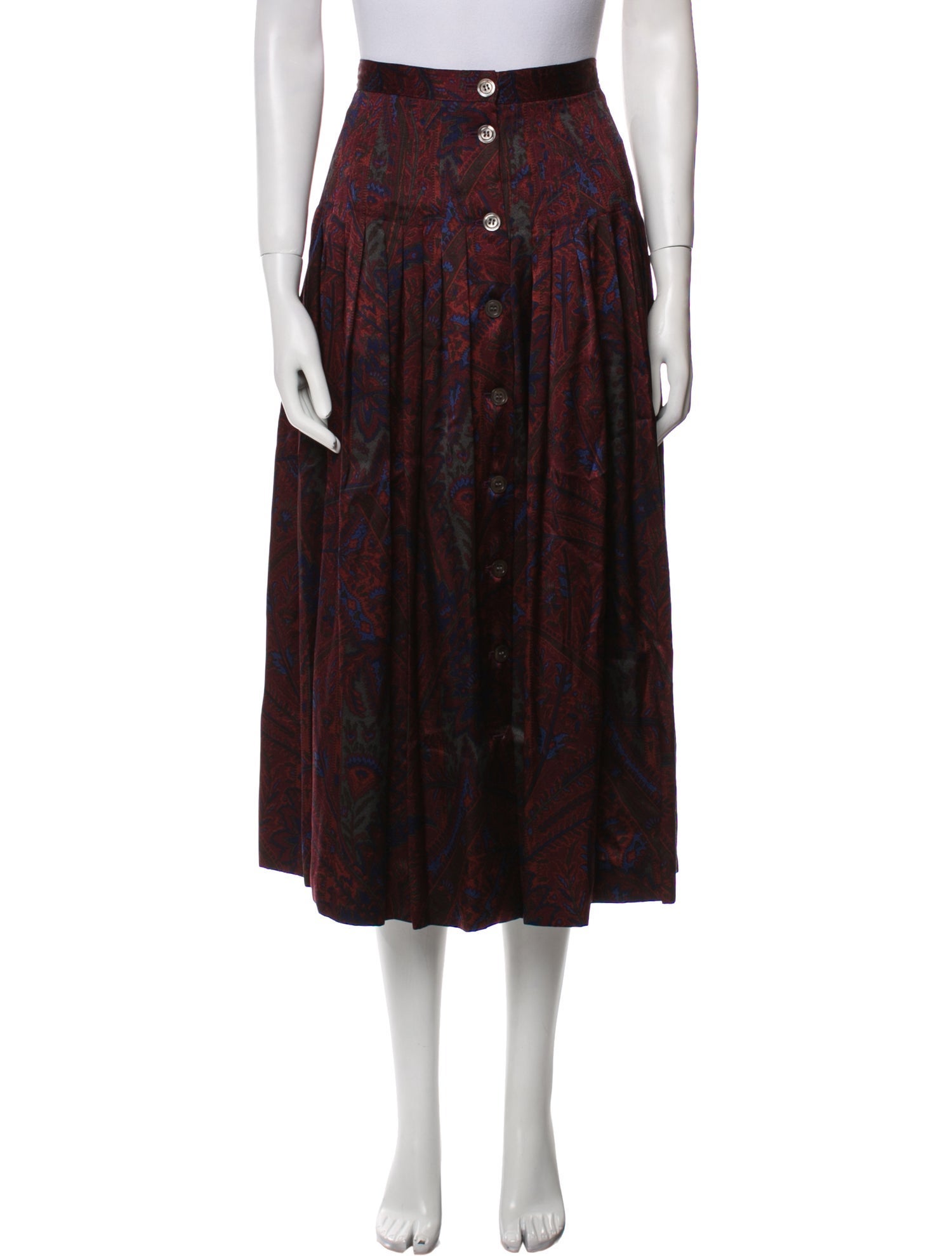 Valentino Silk Midi Length Skirt