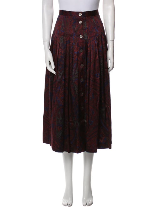 Valentino Silk Midi Length Skirt
