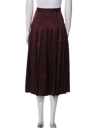 Valentino Silk Midi Length Skirt
