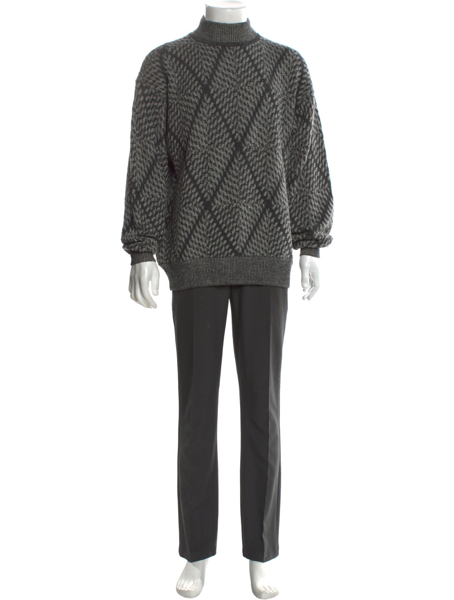 Valentino Wool Mock Neck Cardigan