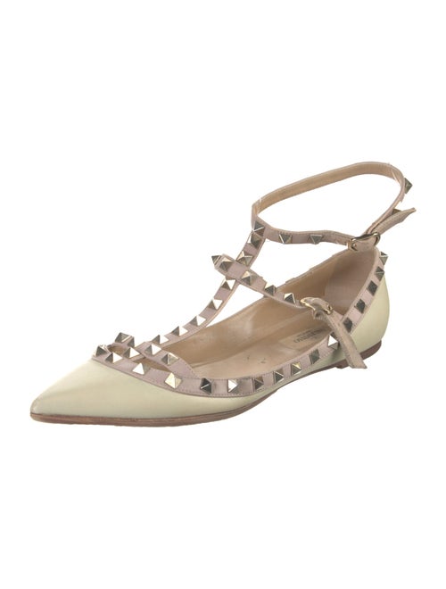 Valentino Rockstud Accents Leather Ballet Flats