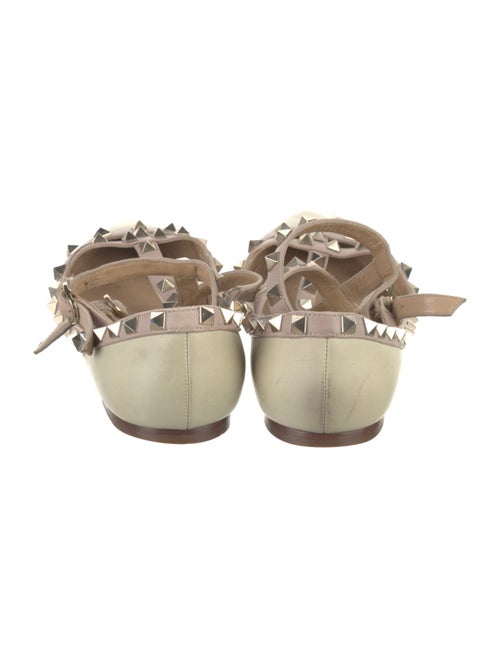 Valentino Rockstud Accents Leather Ballet Flats