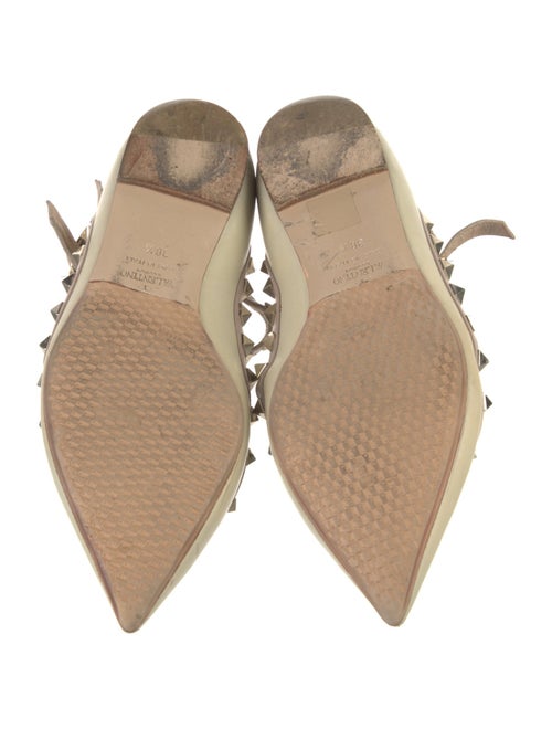 Valentino Rockstud Accents Leather Ballet Flats
