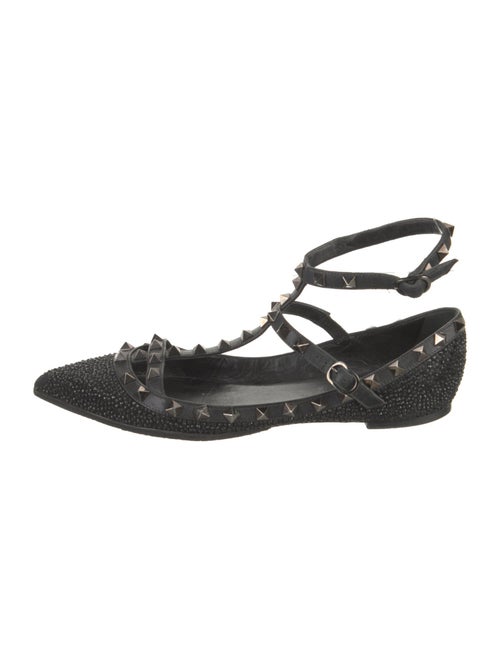 Valentino Rockstud Accents Leather Ballet Flats