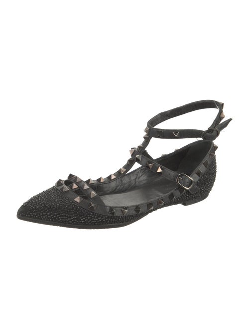 Valentino Rockstud Accents Leather Ballet Flats