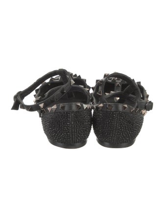 Valentino Rockstud Accents Leather Ballet Flats