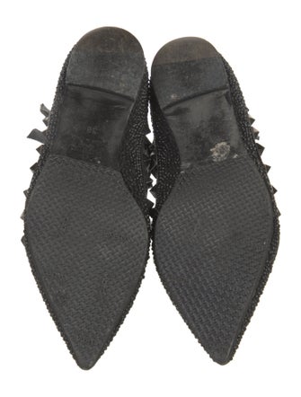 Valentino Rockstud Accents Leather Ballet Flats