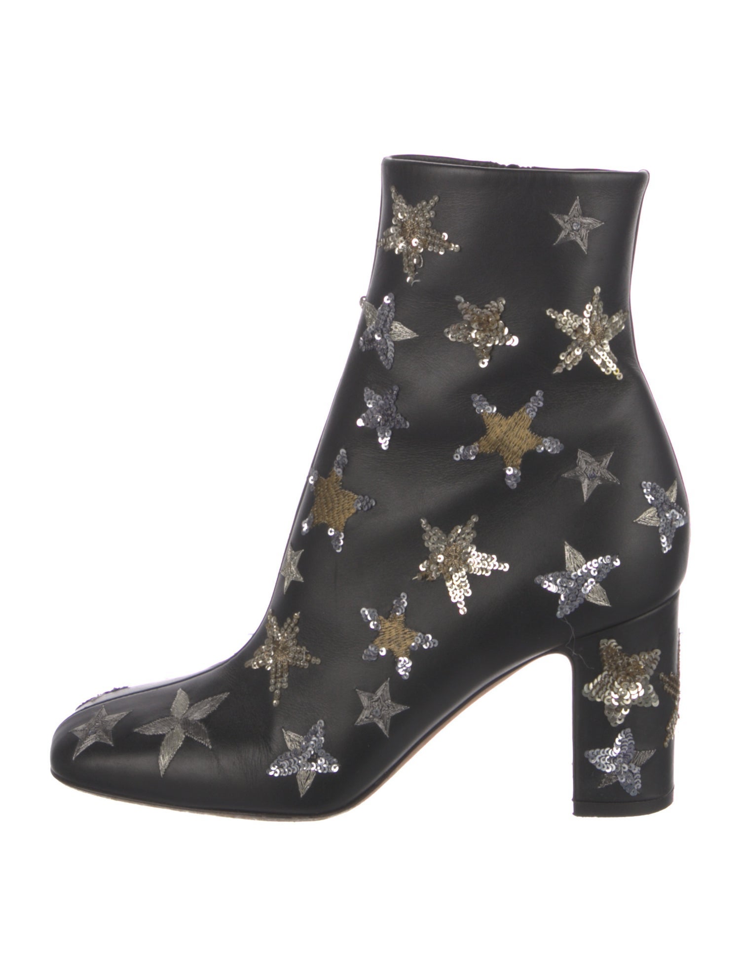 Valentino Leather Printed Boots