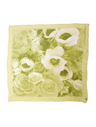 Valentino Wool Floral Print Scarf
