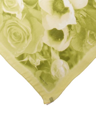Valentino Wool Floral Print Scarf