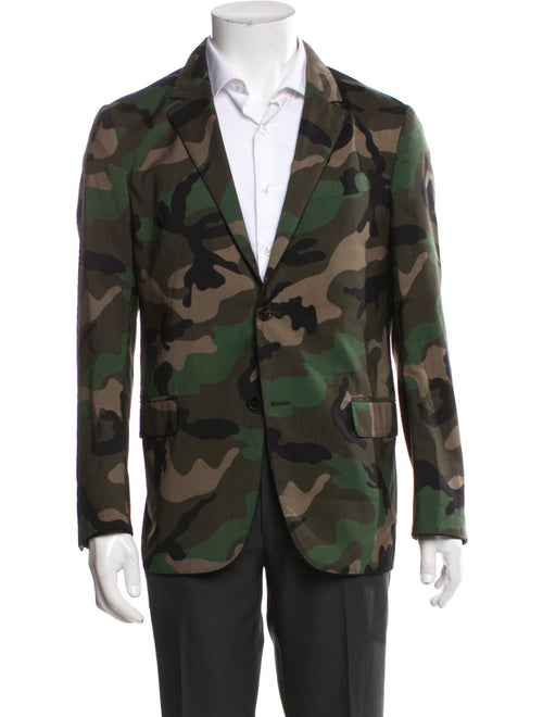 Valentino Virgin Wool Camouflage Print Blazer