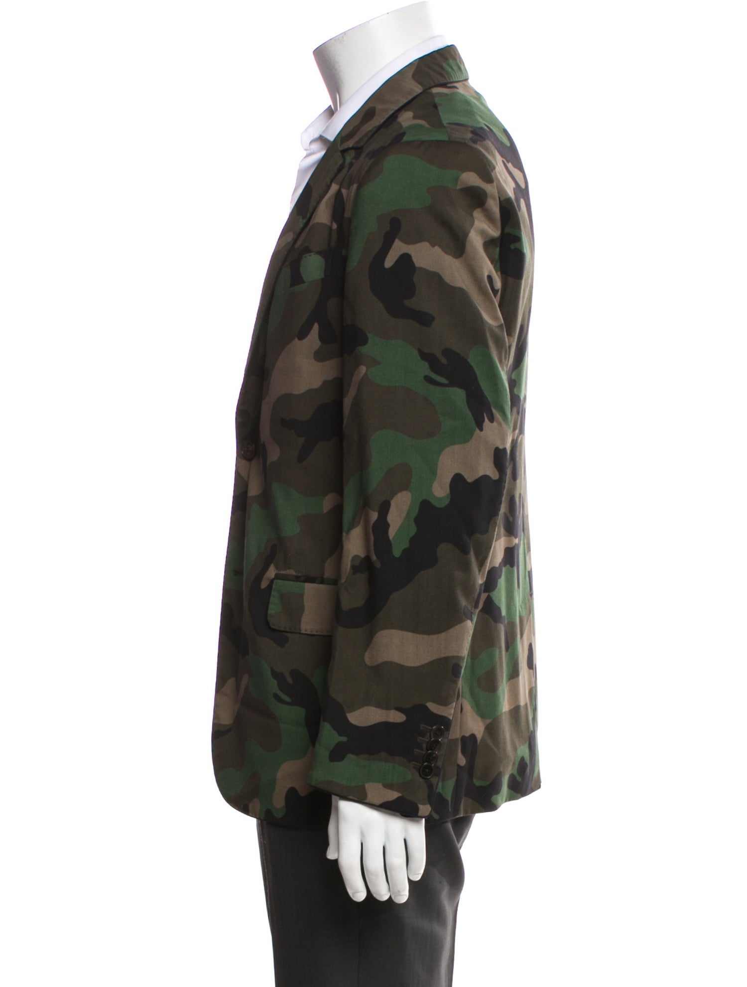 Valentino Virgin Wool Camouflage Print Blazer