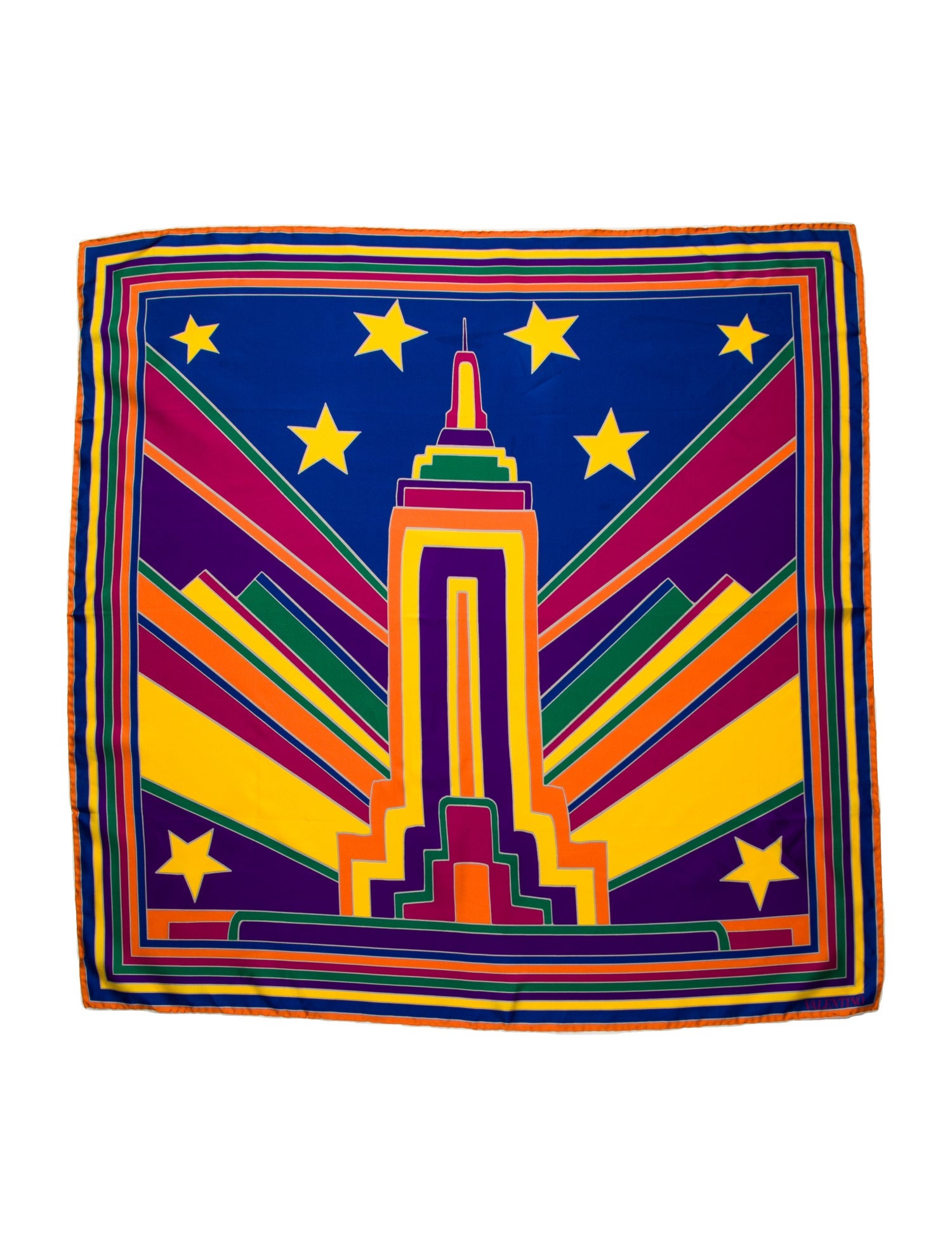 Valentino Silk Printed Scarf w/ Tags