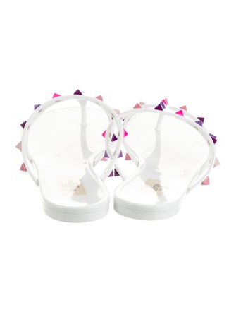 Valentino Rockstud Accents Rubber Slides