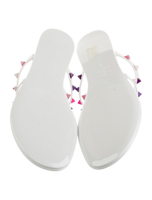 Valentino Rockstud Accents Rubber Slides