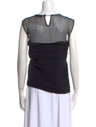 Valentino Virgin Wool Bateau Neckline Top