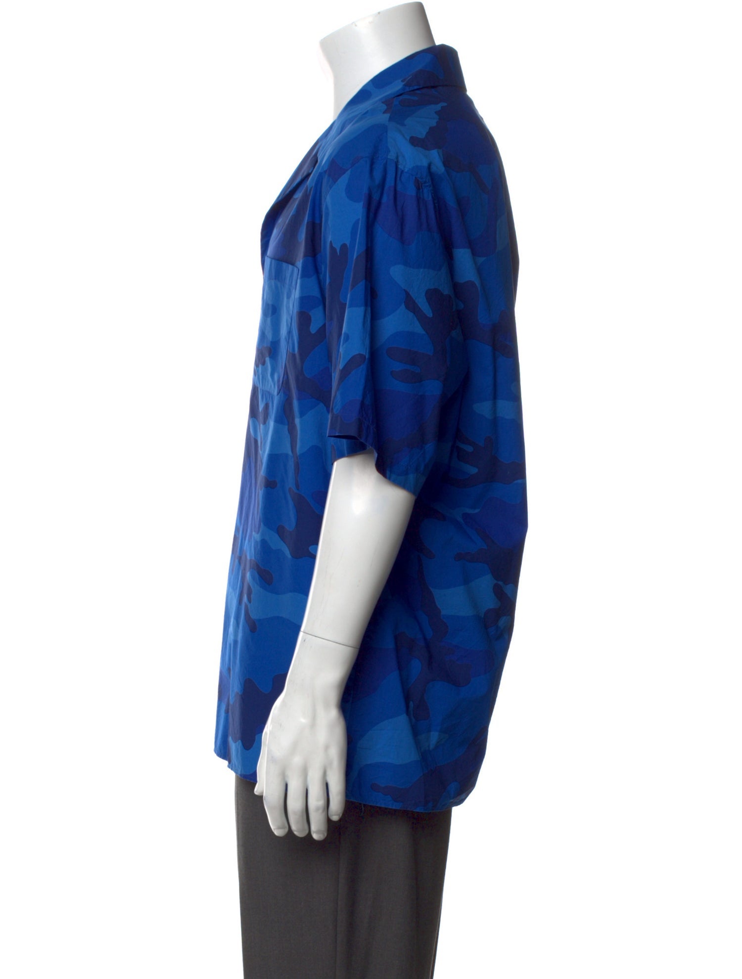 Valentino Camouflage Print Short Sleeve Shirt