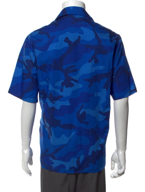 Valentino Camouflage Print Short Sleeve Shirt
