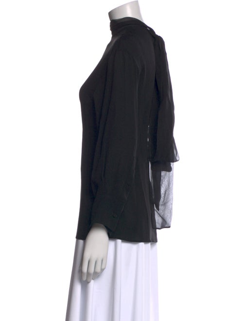 Valentino Silk Mock Neck Top