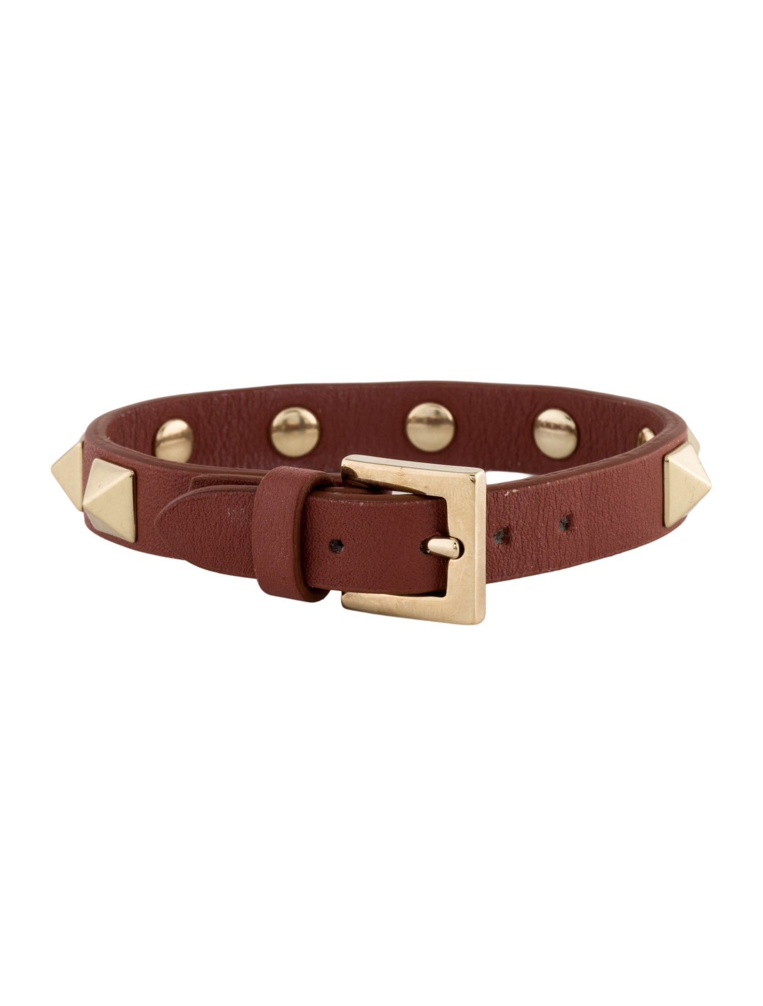 Valentino Leather Rockstud Bracelet