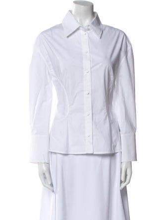 Valentino Long Sleeve Button-Up Top