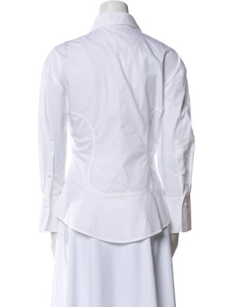 Valentino Long Sleeve Button-Up Top