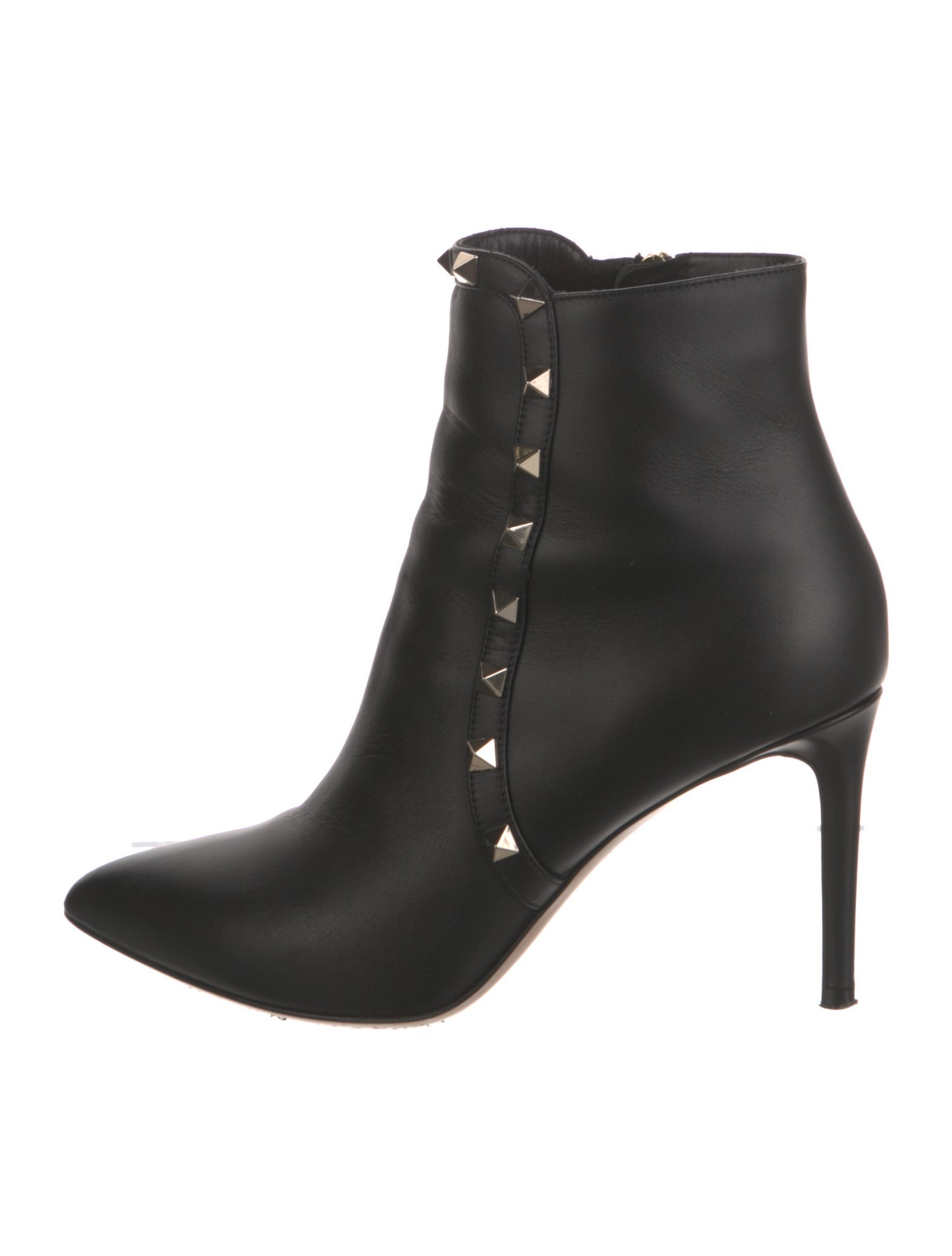 Valentino Rockstud Accents Leather Boots