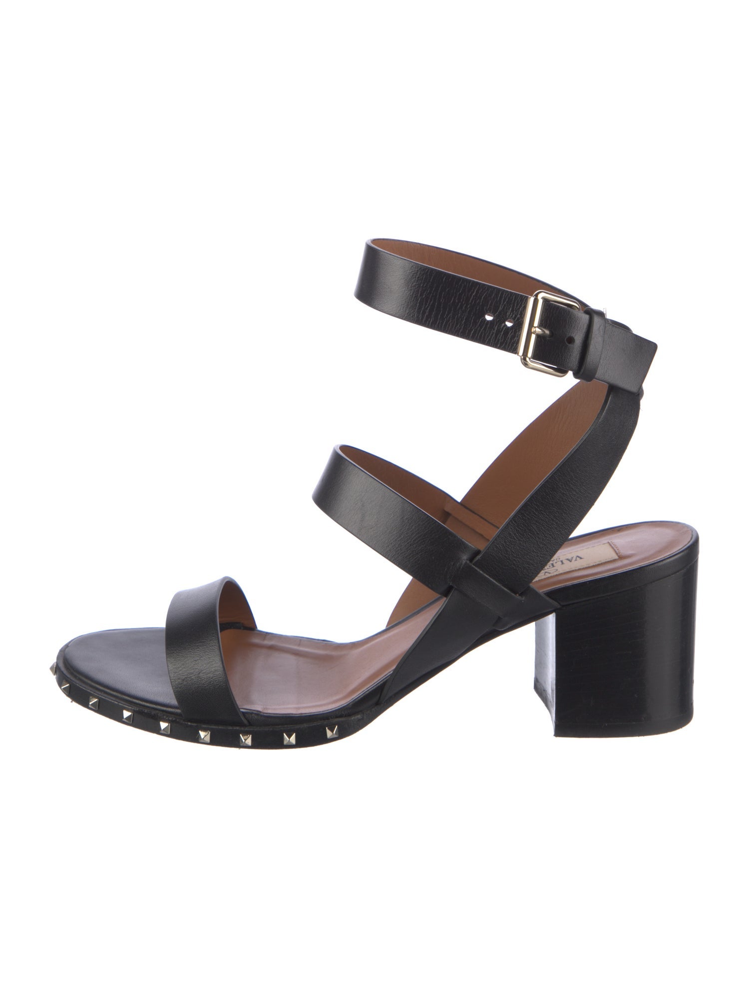 Valentino Rockstud Accents Leather Sandals
