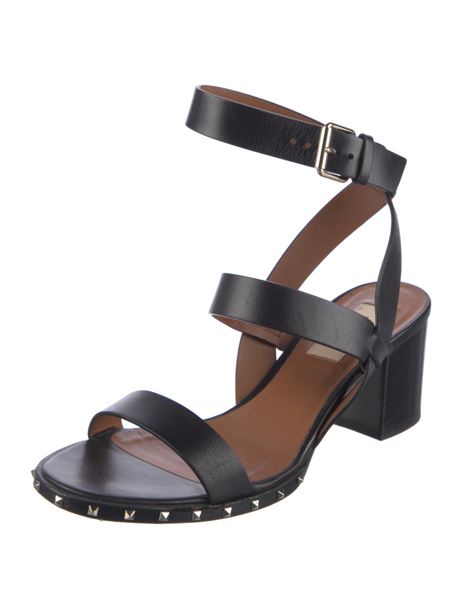 Valentino Rockstud Accents Leather Sandals