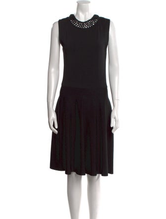Valentino Crew Neck Knee-Length Dress