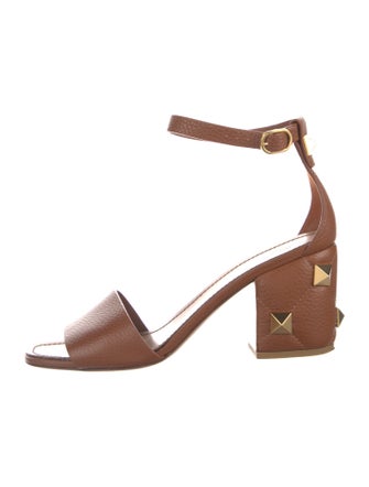 Valentino Rockstud Accents Leather Sandals