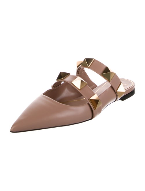 Valentino Rockstud Accents Leather Mules