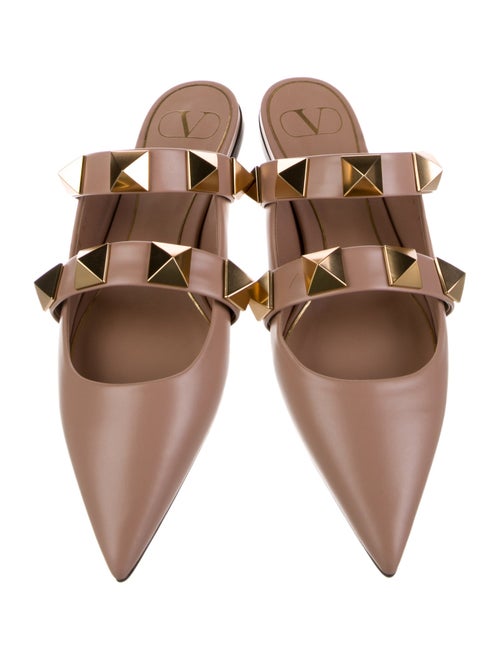 Valentino Rockstud Accents Leather Mules