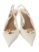 Valentino Rockstud Accents Leather Slingback Pumps