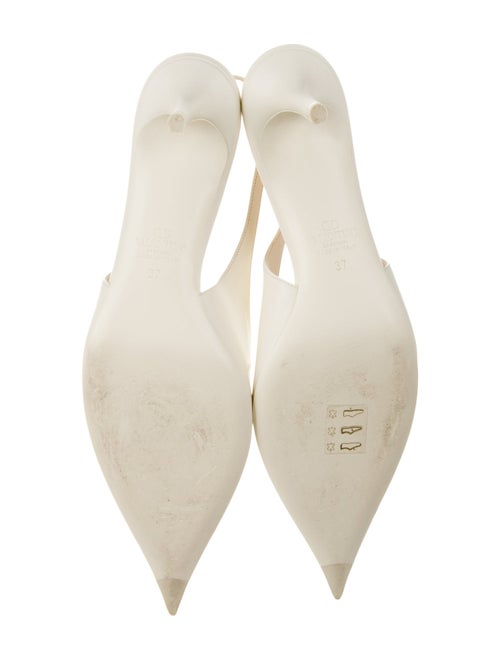Valentino Rockstud Accents Leather Slingback Pumps