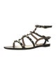 Valentino Rockstud Accents Leather Gladiator Sandals