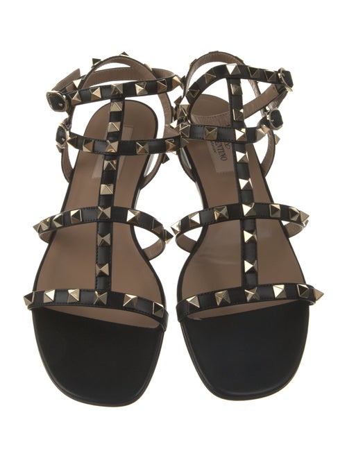 Valentino Rockstud Accents Leather Gladiator Sandals