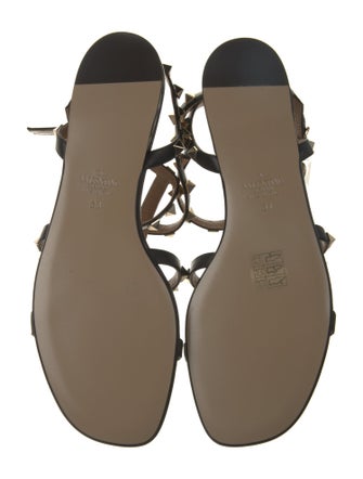Valentino Rockstud Accents Leather Gladiator Sandals