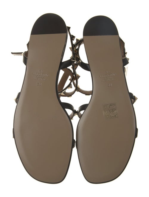 Valentino Rockstud Accents Leather Gladiator Sandals